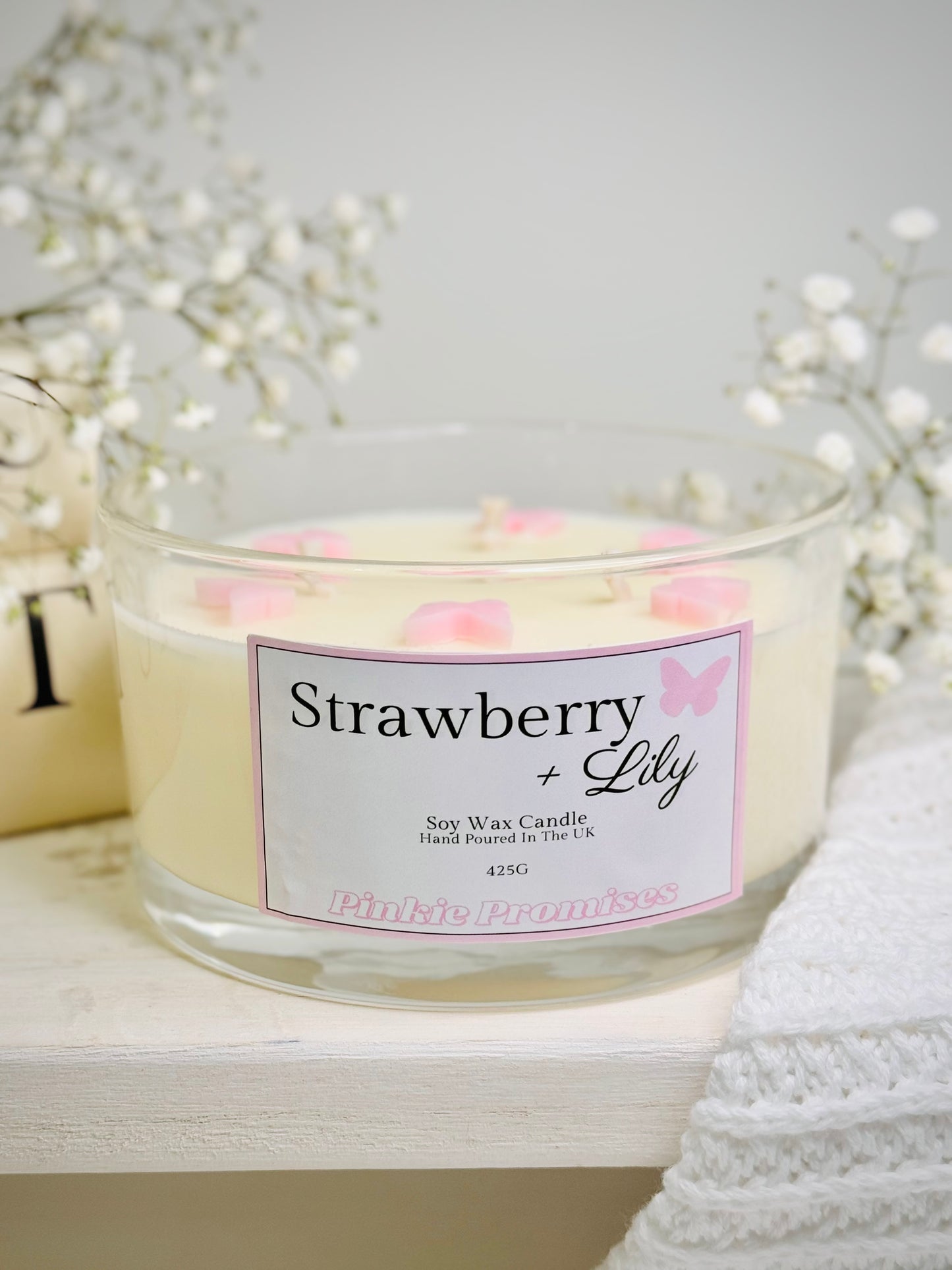 Strawberry + Lily 3 Wick Candle