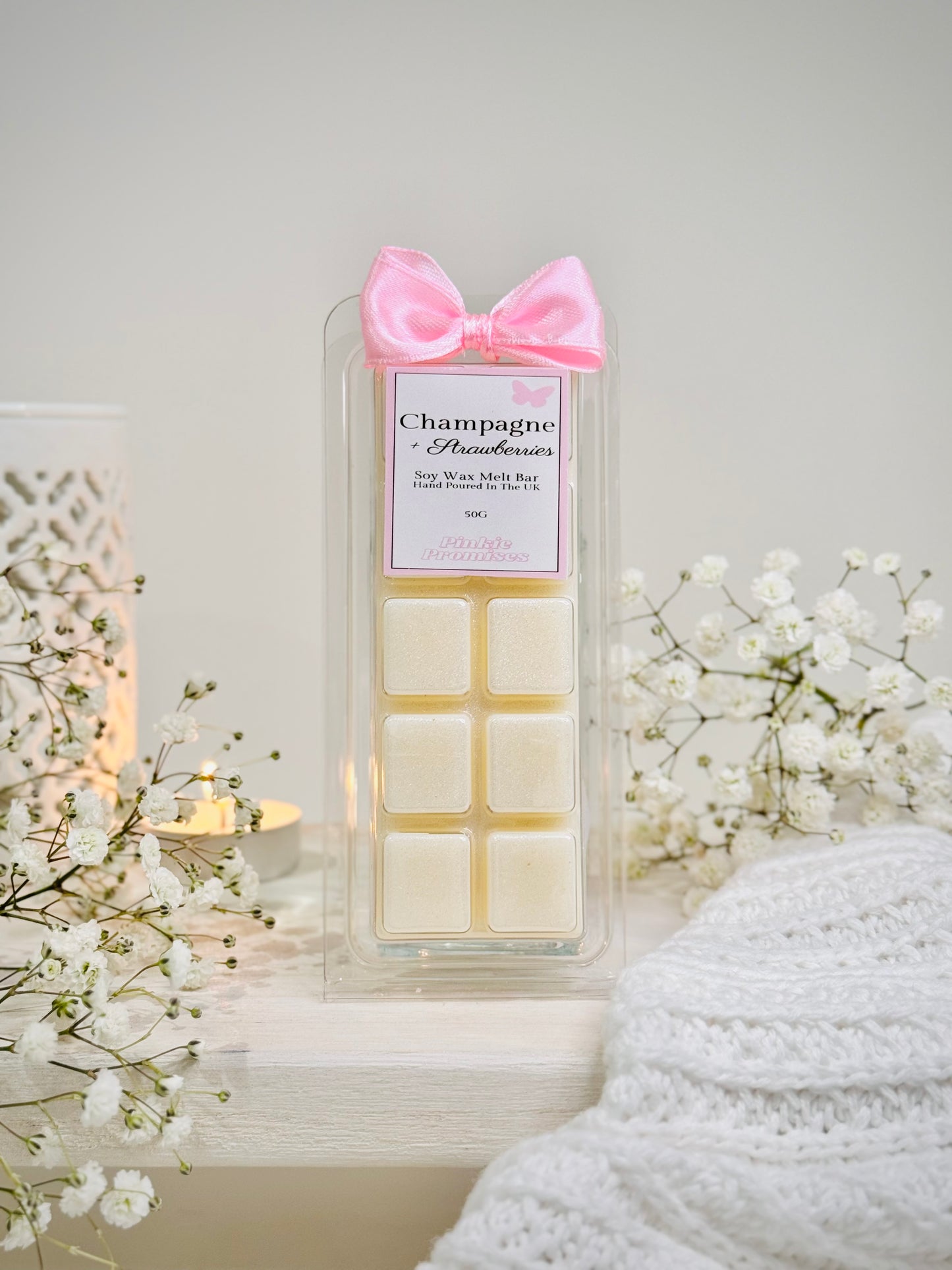 Champagne + Strawberries Wax Melt Bar