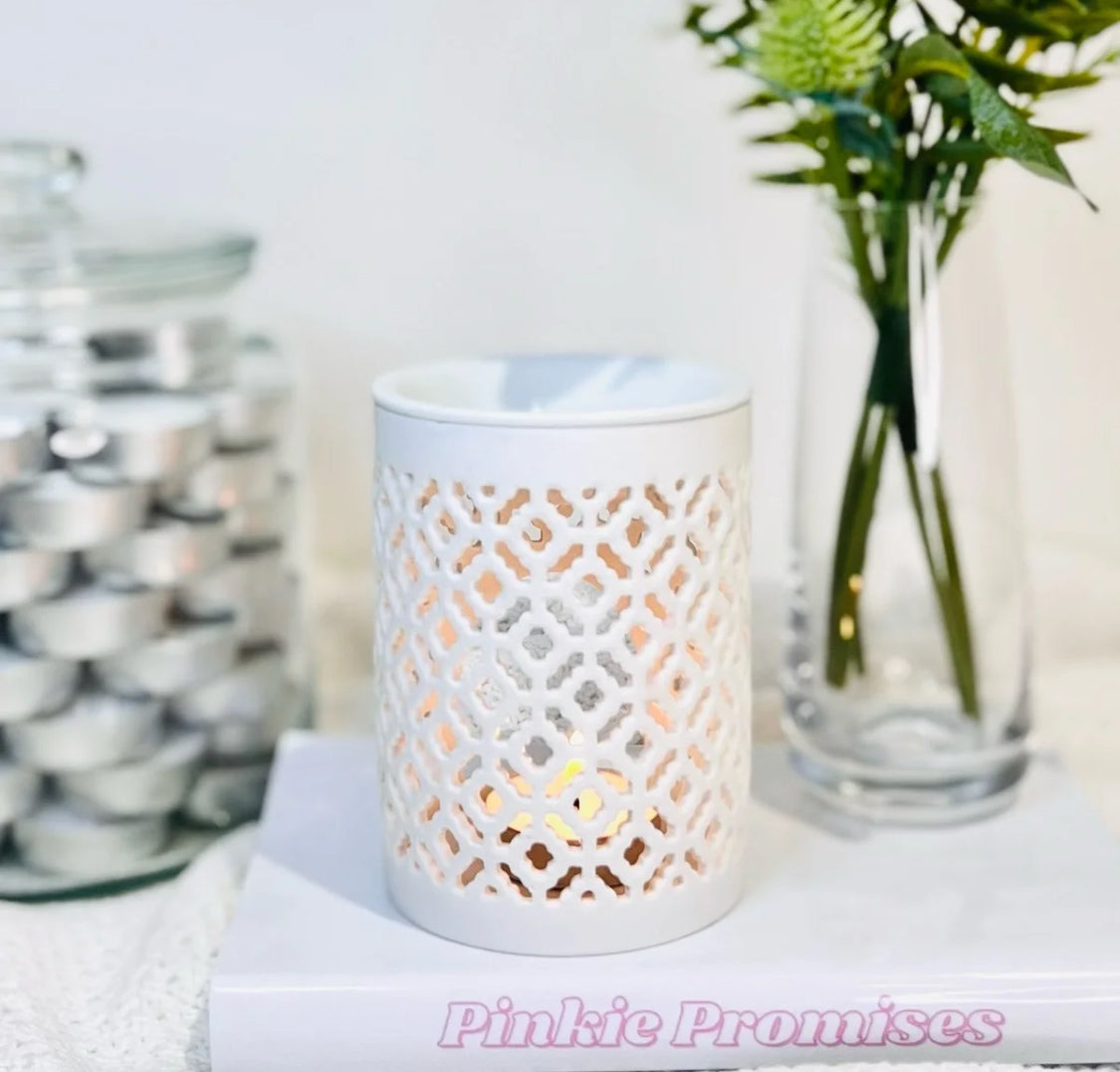 White Lattice Wax Melt Warmer